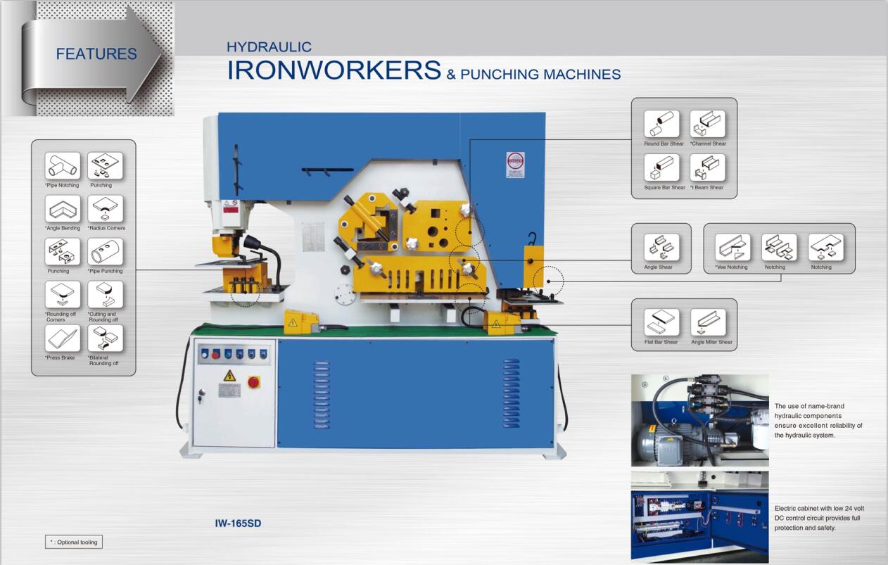 Metal Hydraulic IronWorker Machine Punching And Shearing Machine 금속 유압 IronWorker 기계 펀칭 및 전단 기계