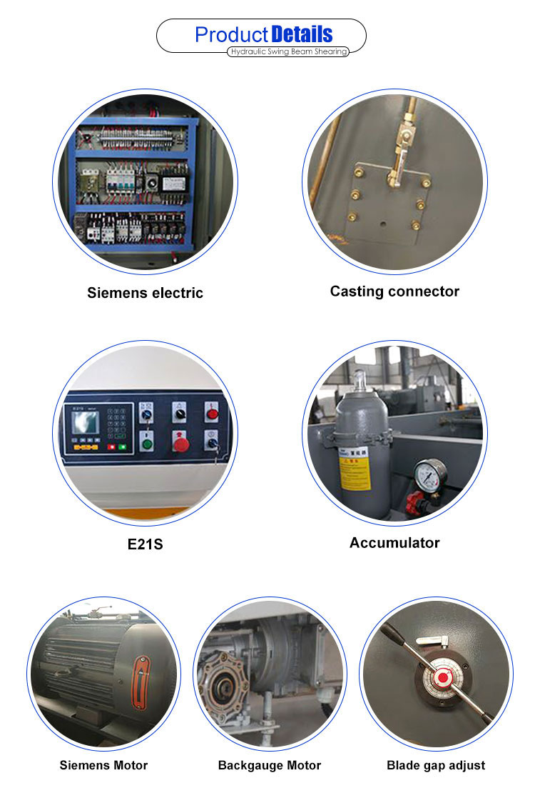 Qc12y-6x5000 Cnc Hydraulic Shearing Machine For Sheet Metal Cutting With Ce 세륨으로 판금 절단을 위한 Qc12y-6x5000 Cnc 유압 전단 기계